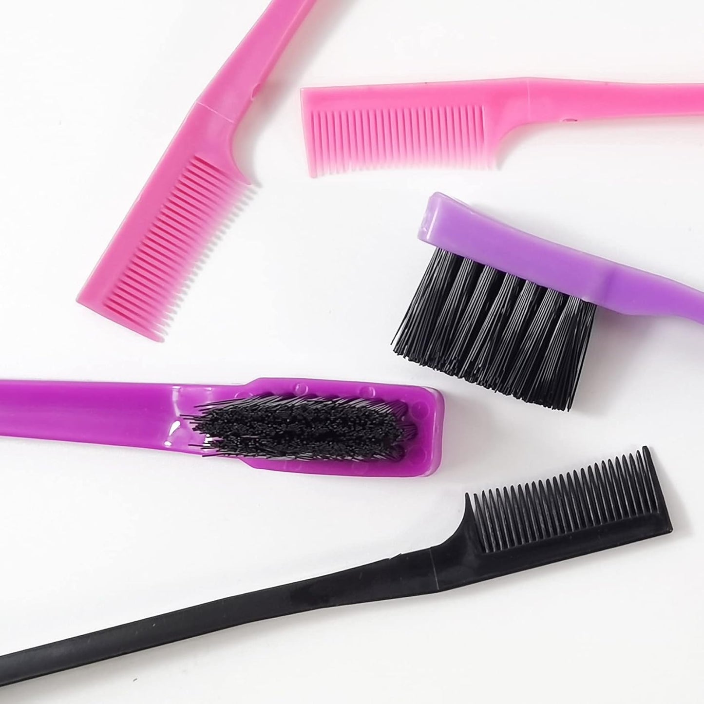 24PCS Hair Edge Brush, Double Sided Edge Control Hair Comb Eyebrow Brush Smooth Comb Grooming (8Colors) V1188-CYX-JXH-604