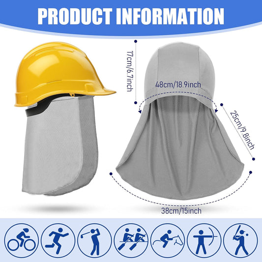 Helmet Liner with Neck Mask, Cooling Skull Cap Sweat Wicking Cap with Tail Sun Cycling Running Neck V1188-CYX-JXH-992