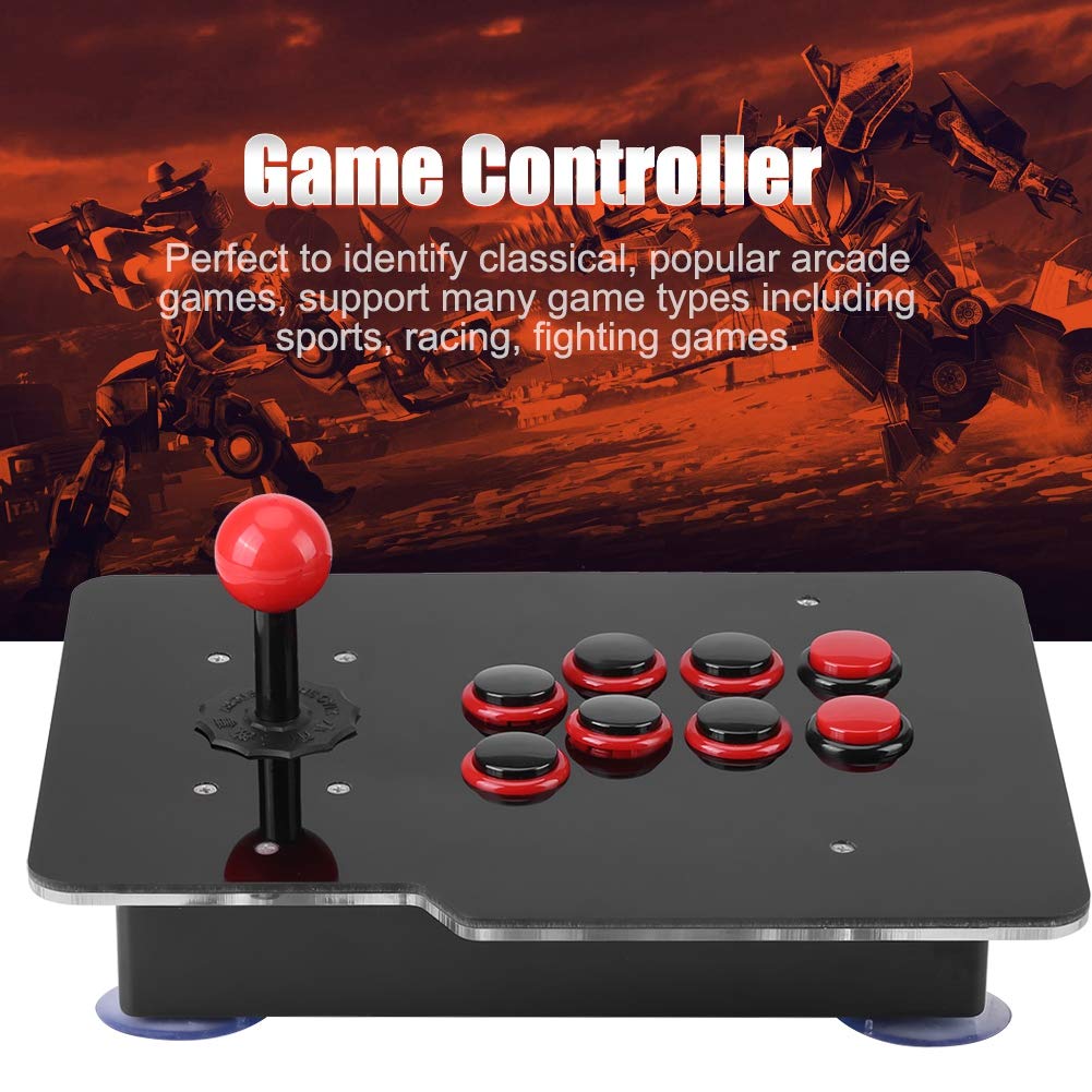 8-Way Arcade Game Joystick, USB Controller, Zero Delay Arcade Stick Buttons for Sports, Racing, Fighting Games V1188-CYX-LHJ-1297