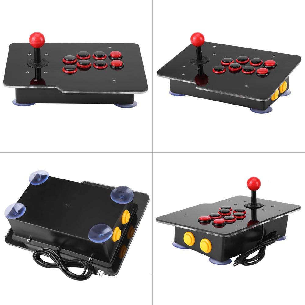 8-Way Arcade Game Joystick, USB Controller, Zero Delay Arcade Stick Buttons for Sports, Racing, Fighting Games V1188-CYX-LHJ-1297
