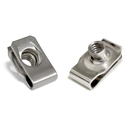1/4"-20 U-Style Clip-On Nut, U-Type Stainless Steel 18-8 (304) Regular Extruded U-Nut, Pack of 20 V1188-CYX-LHJ-1447