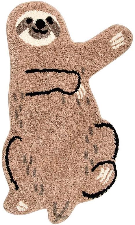 Cute Soft Small Sloth Shaped Mat for Bathroom,Showroom Bathmat,Non-Slip Bath Rugs,Play Carpet Area Rug for V1188-CYX-LHJ-1469