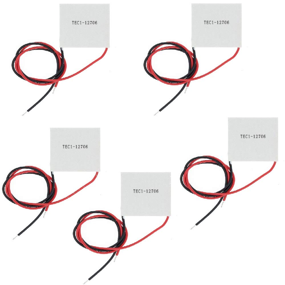 5pcs TEC1-12706 40 x 40MM 12V 60W Heatsink Thermoelectric Cooler Cooling Peltier Plate Module V1188-CYX-LHJ-1691