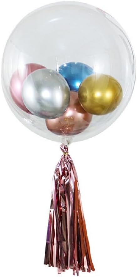 25 Pack Bobo Balloons, 24 Inch Clear Bobo Balloons, DIY Transparent Bubble Balloon for Wedding, Christmas, V1188-CYX-LHJ-174