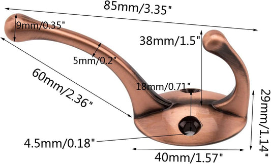 Bathroom Coat Hooks, Decorative Hanger Rack for Hanging Towel,Jacket,Handbag,Scarf,Keys,Solid Wall Mounted V1188-CYX-LHJ-1976
