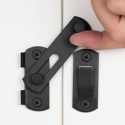 2 Packs Barn Door Latches, 2.75" x 2.02" Matte Black Stainless Steel barn gate flip Door Latch Bi-fold Door V1188-CYX-LHJ-214