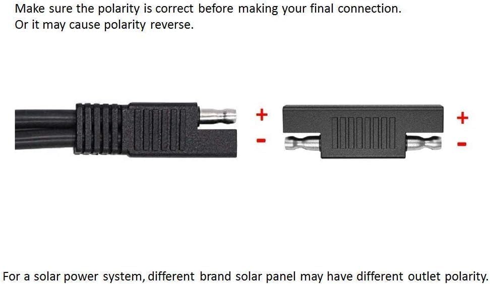 SAE Polarity Reverse Adapter Connectors for SAE to SAE Quick Disconnect Extension Cable, Solar Panel Battery V1188-CYX-LHJ-2171