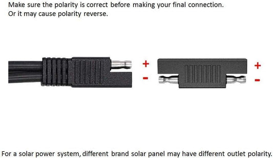 SAE Polarity Reverse Adapter Connectors for SAE to SAE Quick Disconnect Extension Cable, Solar Panel Battery V1188-CYX-LHJ-2171