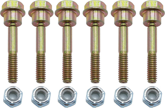 (Pack of 6 ) 580790401 588077502 Replacement Shear Bolts & Nuts Kit for Husqvarna 539976978, 595086601 2 V1188-CYX-LHJ-2278