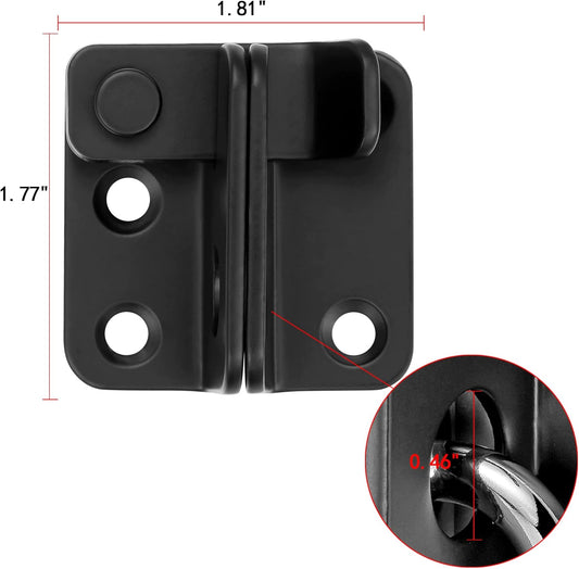 2 Packs Flip Latches, 1.81" x 1.77"Black Stainless Steel Thickened Heavy Duty Hasp barn gate flip Door Latch V1188-CYX-LHJ-229