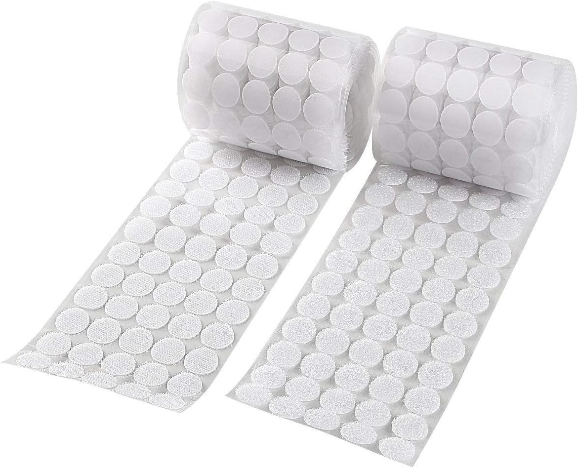 1000pcs Hook and Loop Dots 3/4 in Diameter Sticky Back Dots Heavy Duty Self Adhesive Dot Tapes for School V1188-CYX-LHJ-2324