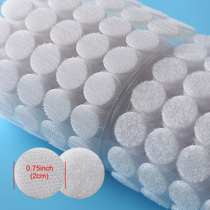 1000pcs Hook and Loop Dots 3/4 in Diameter Sticky Back Dots Heavy Duty Self Adhesive Dot Tapes for School V1188-CYX-LHJ-2324