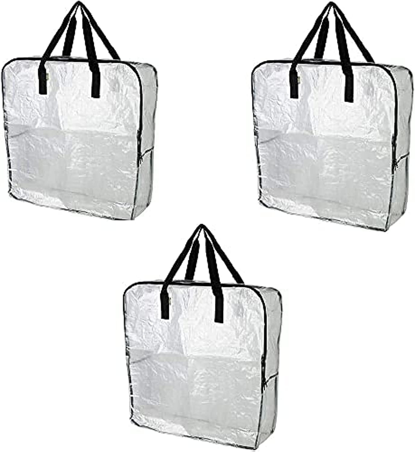 DIMPA 3 pcs Extra Large Storage Bag, Clear Heavy Duty Bags, Moth and Moisture Protection Storage Bags V1188-CYX-LHJ-2629