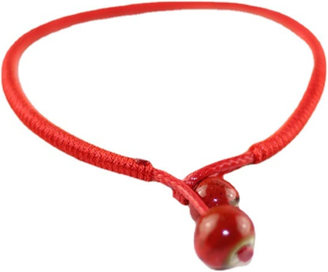 Men Women Lucky Ceramic Bead Red String Bracelet Hand Braided Bangle Durable and Useful V1188-CYX-LHJ-2699
