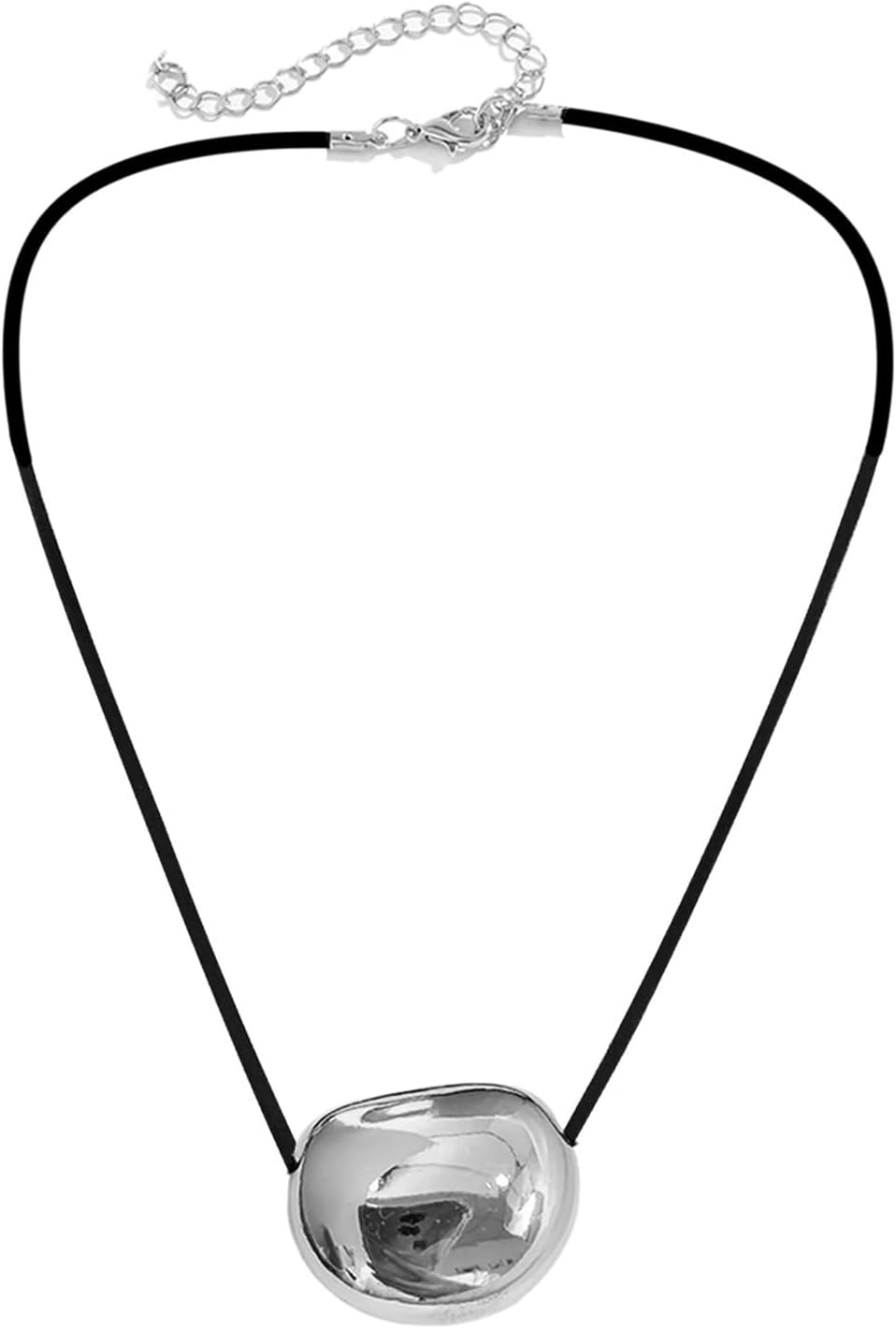 Oval Bead Clavicle Chain Fashionable Geometric Pendant Necklace V1188-CYX-LHJ-2840