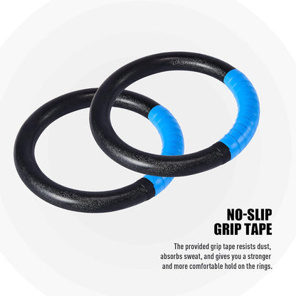 Gymnastic Rings, Exercise Olympic Rings with Adjustable Straps, Steel Buckles, Perfect for Workout, Strength V1188-CYX-LHJ-2943