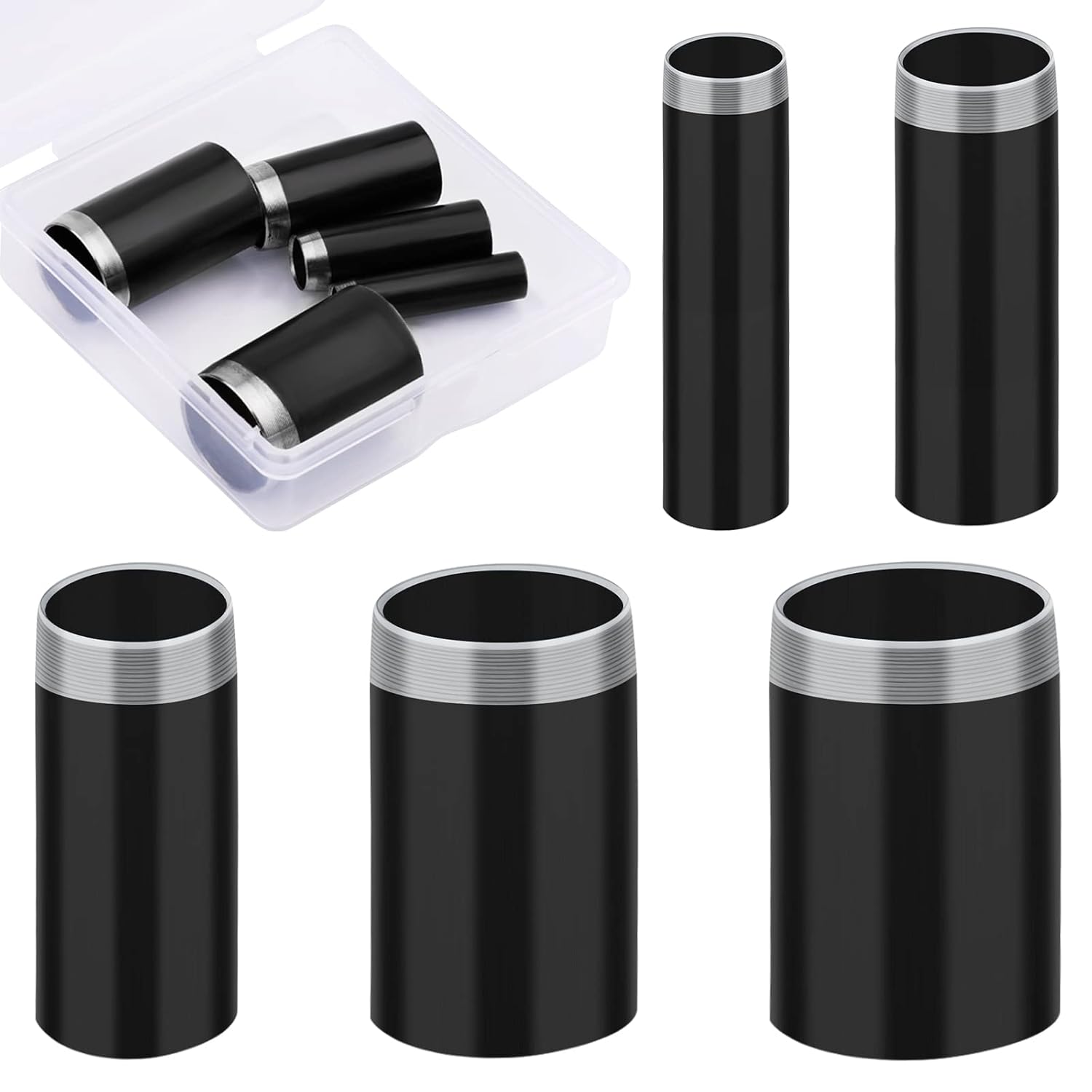 5 Sizes Round Hole Punch, Hollow Punch Cutter Tool Set with Storage Case, Leather Craft Tools Kit for V1188-CYX-LHJ-370