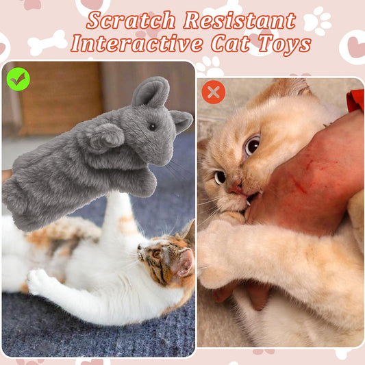 Cat Wrestling Toy Puppet, Mouse Puppets Enrichment Toys for Bored Indoor Cats, Safe Wrestling Glove Hand V1188-CYX-LHJ-452