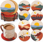 8Pcs Abstract Diamond Art Coasters, DIY Boho Small Diamond Art Kits for Adults Kids, Diamond Art Accessories V1188-CYX-LHJ-462