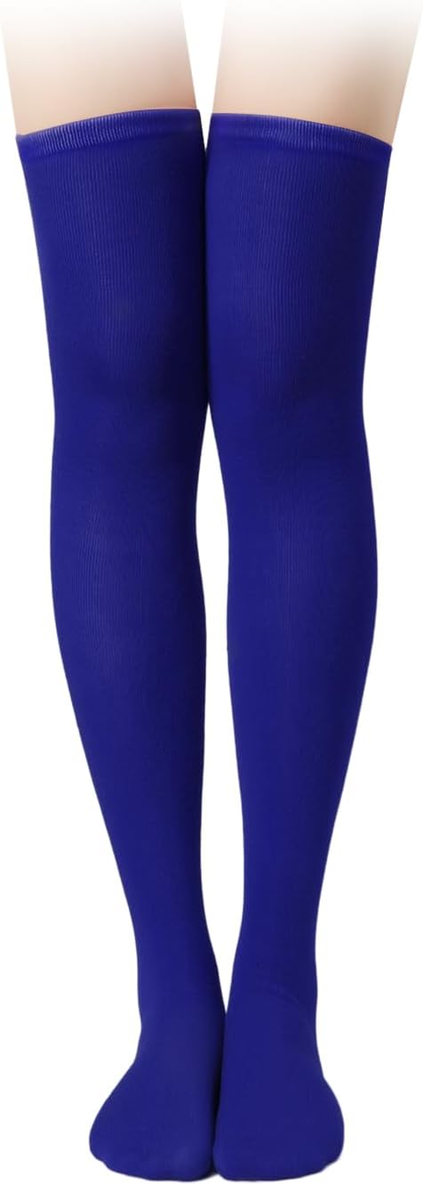 1 Pair Thigh High Socks, Cotton Soft Knee High Long Stockings Leg Warmers for Women Girls Christmas Cosplay V1188-CYX-LHJ-543