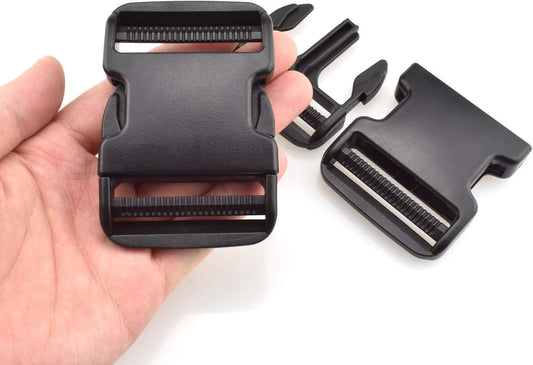 SGH Pro Extra Thick Military Grade Dual Adjustable Quick Side Release Buckles 2' Wide 4 Pack Clips Snaps No V1188-CYX-LHJ-62