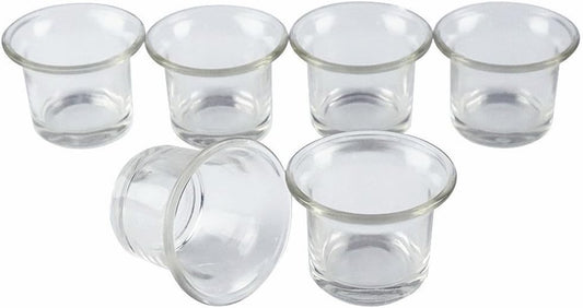 Clear Chunky Glass Lip Votive Candle Holders Tealight Votive Cups for Wedding Proposal, Spa, Aromatherapy, V1188-CYX-LHJ-719