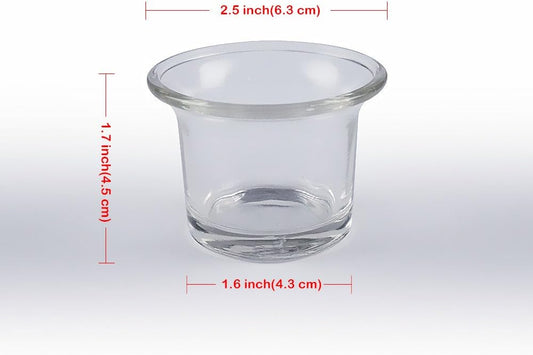 Clear Chunky Glass Lip Votive Candle Holders Tealight Votive Cups for Wedding Proposal, Spa, Aromatherapy, V1188-CYX-LHJ-719