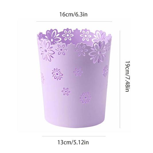 Mini Wastebasket Small Purple Trash can Office Plastic Garbage Can for Bathroom Vanity Desktop Office or V1188-CYX-LHJ-731