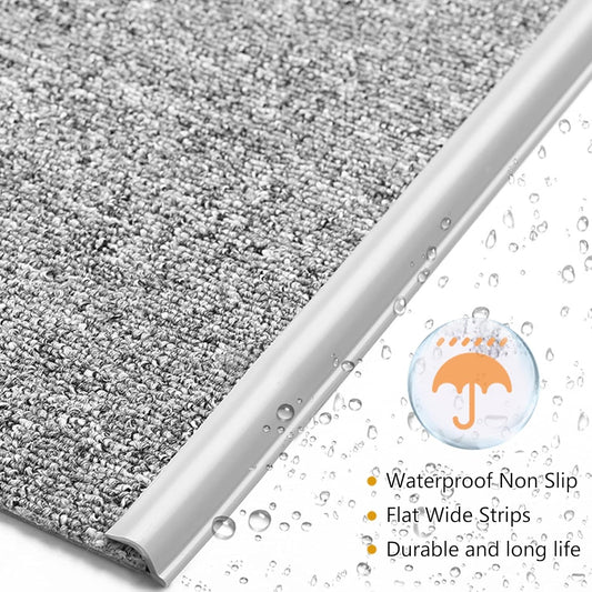 Carpet Edge Binding Trim, Self Adhesive Grey Floor Transition Strip/Rugs Edging Bar for Indoor Doormat V1188-CYX-LHJ-749