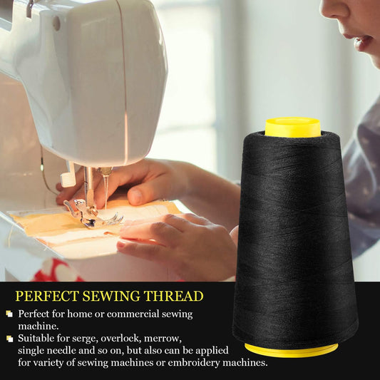 6 Rolls 3000 Yard Each Serger Thread Polyester Cones Spool Thread for Sewing Serger Overlock Quilting Sewing V1188-CYX-LHJ-865