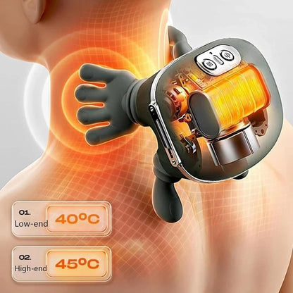 Massager, Real Hand Simulation Shiatsu Deep Tissue Electric Massager for Neck, Back & Shoulders, 3D Kneading, V1188-DZH-01
