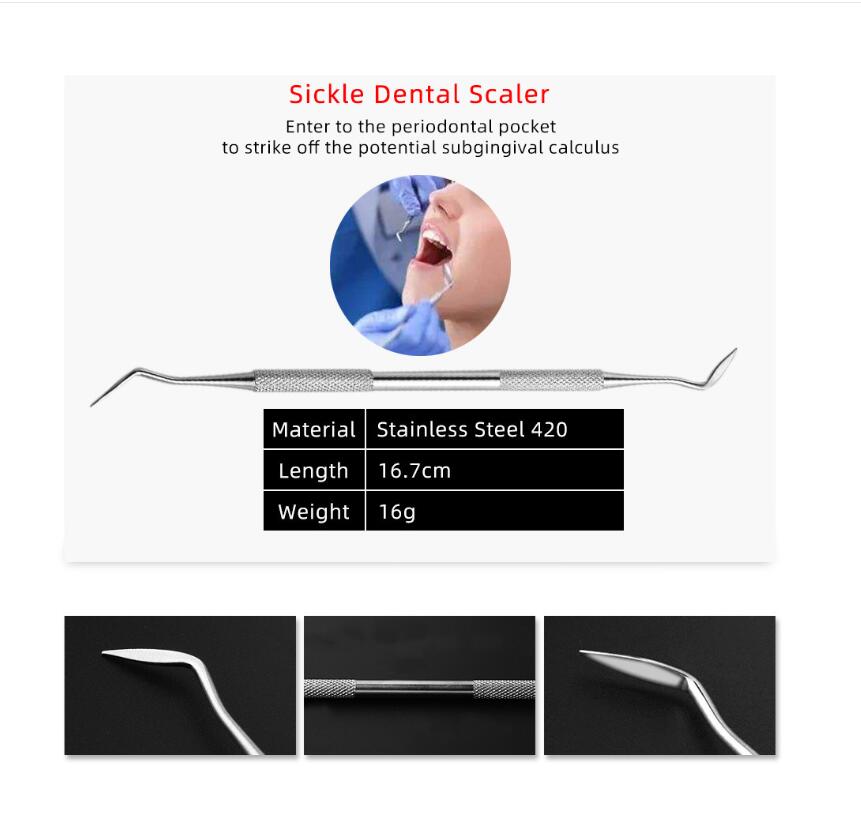 Dentist Stainless Steel Tartar Remover Set of 4 V1188-HN5-60-1