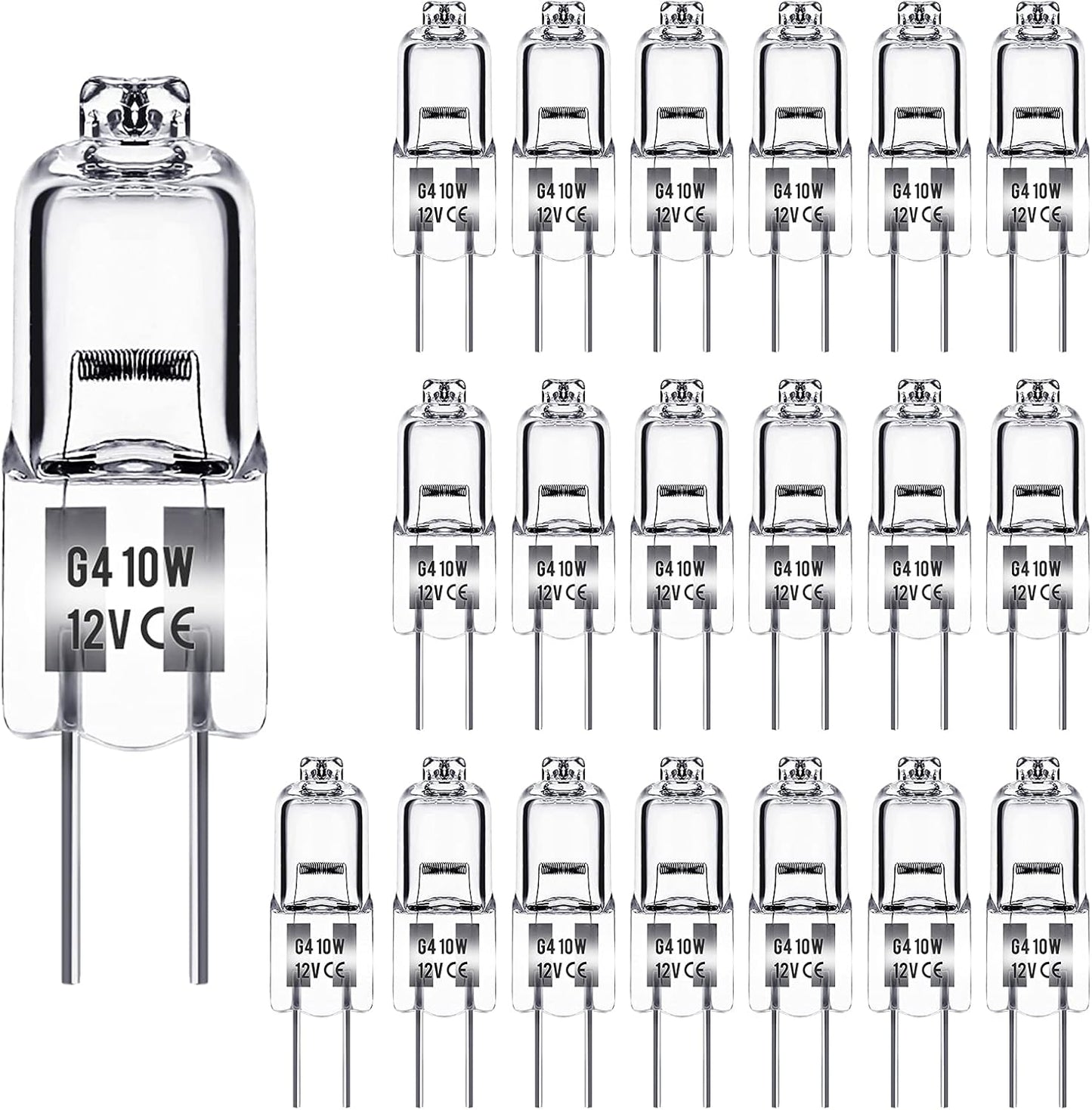G4 halogen lamps 10W 12V - Warm white - 20-pack 10W 20pcs 10W V1188-HN5-71-2