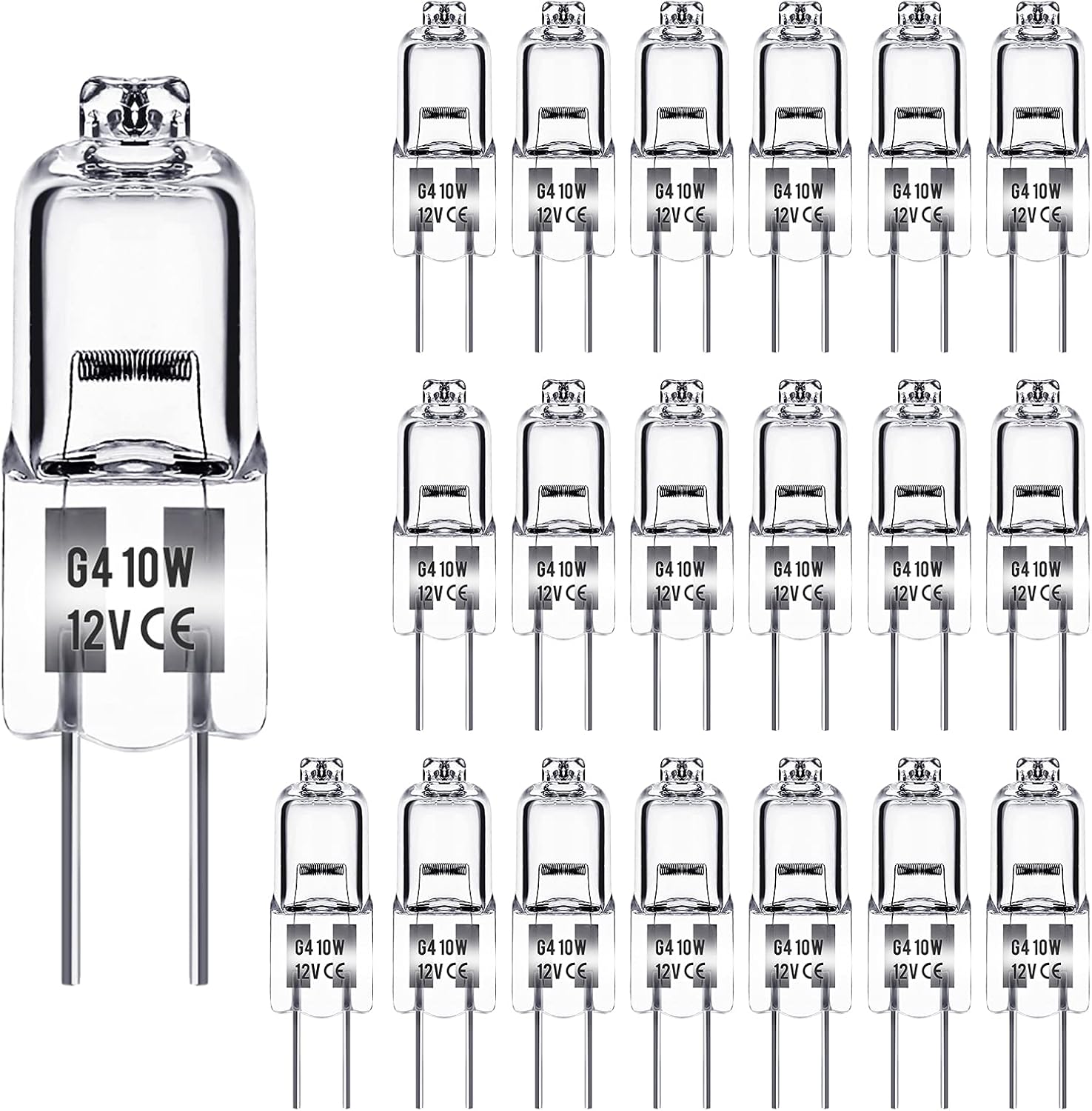 G4 halogen lamps 10W 12V - Warm white - 20-pack 10W 20pcs 10W V1188-HN5-71-2