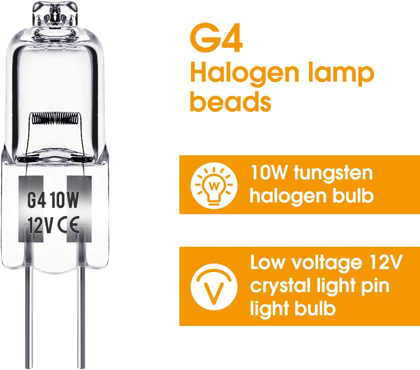 G4 halogen lamps 10W 12V - Warm white - 20-pack 10W 20pcs 10W V1188-HN5-71-2