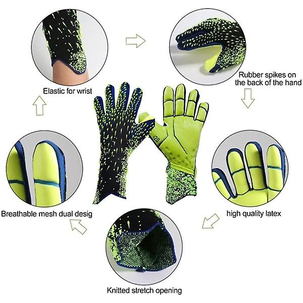 1 Pair Size 6 Goalkeeper Gloves Football Gloves V1188-JAR108-03573-1