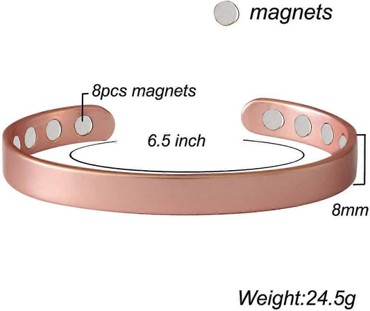 PIAO Copper Magnetic Bracelet for Men and Women, Relieves Arthritis, Carpal Tunnel Syndrome and Joint Pain. V1188-JAR108-03871-1