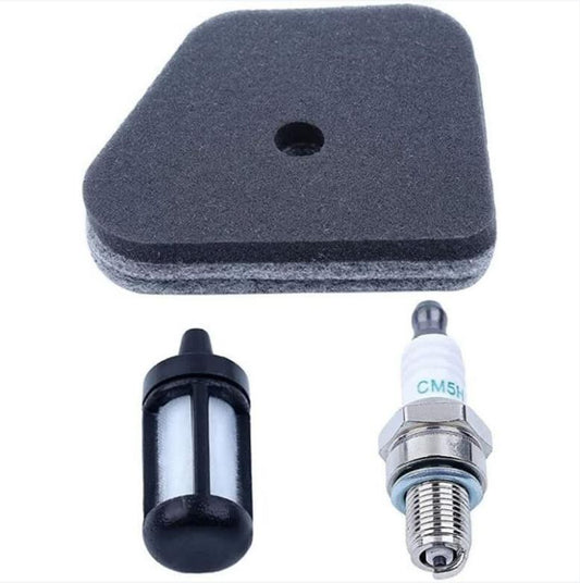 Lawn Mower Spark Plug Air Fuel Filter Fits Stihl FS87 FS90 FS100 FS110 FS130 Lawn Mower Compatible with Gas V1188-JAR108-05330-1