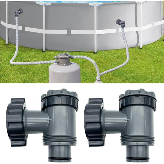 Pool Pump Replacement Parts Inlet and Outlet Valve Compatible with Coleman Intex Bestway for 1-1/2 Inch Hose V1188-JAR108-07154-1