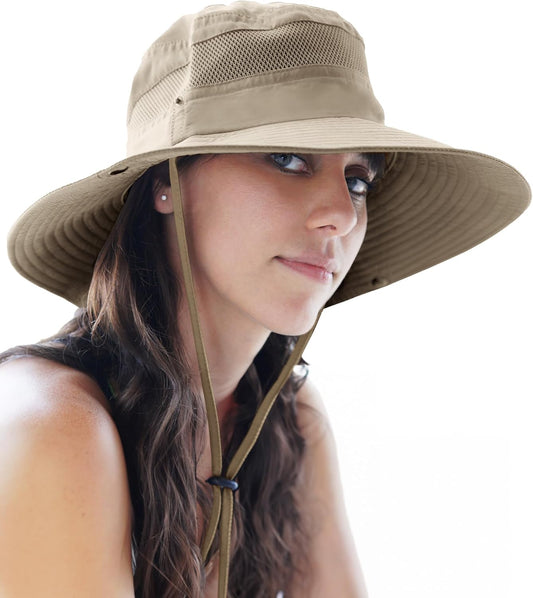Fishing Hat UPF 50+ Wide Brim Sun Hat for Men and Women, Mens Bucket Hat with UV Protection for Hiking Beach V1188-JAR108-08118