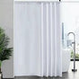 Waterproof Mildew Resistant Shower Curtain, White 200x220cm Fabric Polyester, Compatible with Bathtub or V1188-JAR108-16713-1