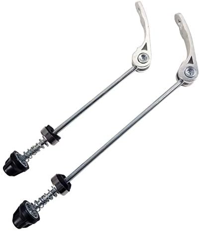 MTB Quick Release Skewer 145mm/180mm Front Rear Wheel Hub Axle QR Clamp Bolt Lever Pair Silver Compatible V1188-JAR108-25051-1