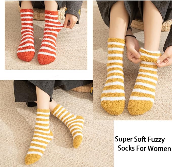Warm Soft Socks for Women 6 Pairs Microfiber Winter Sleep Socks Size 36-40 V1188-JAR108-36773-1