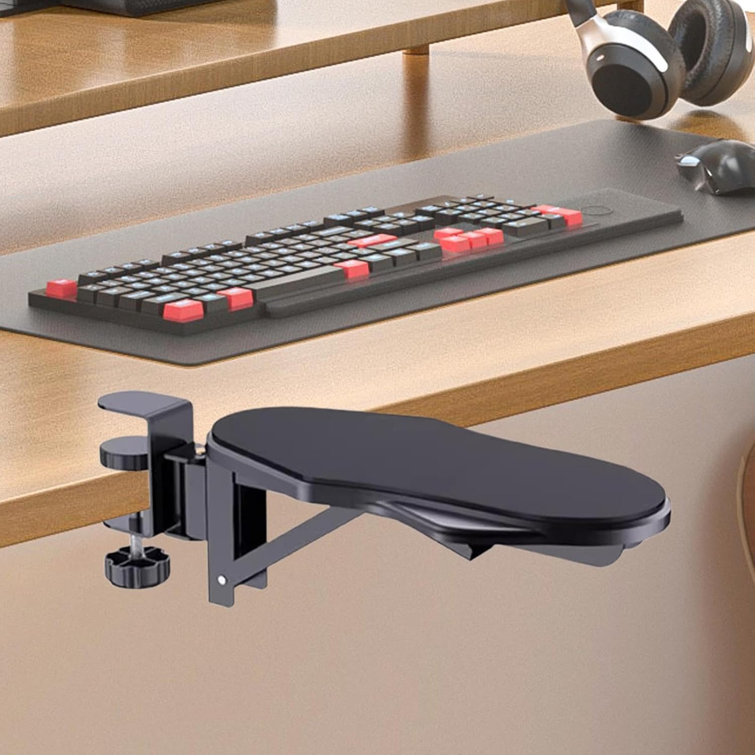 Computer Armrest for Desk, Ergonomic Elbow Support for Home Folding Rotating Model V1188-JAR60-00952-2