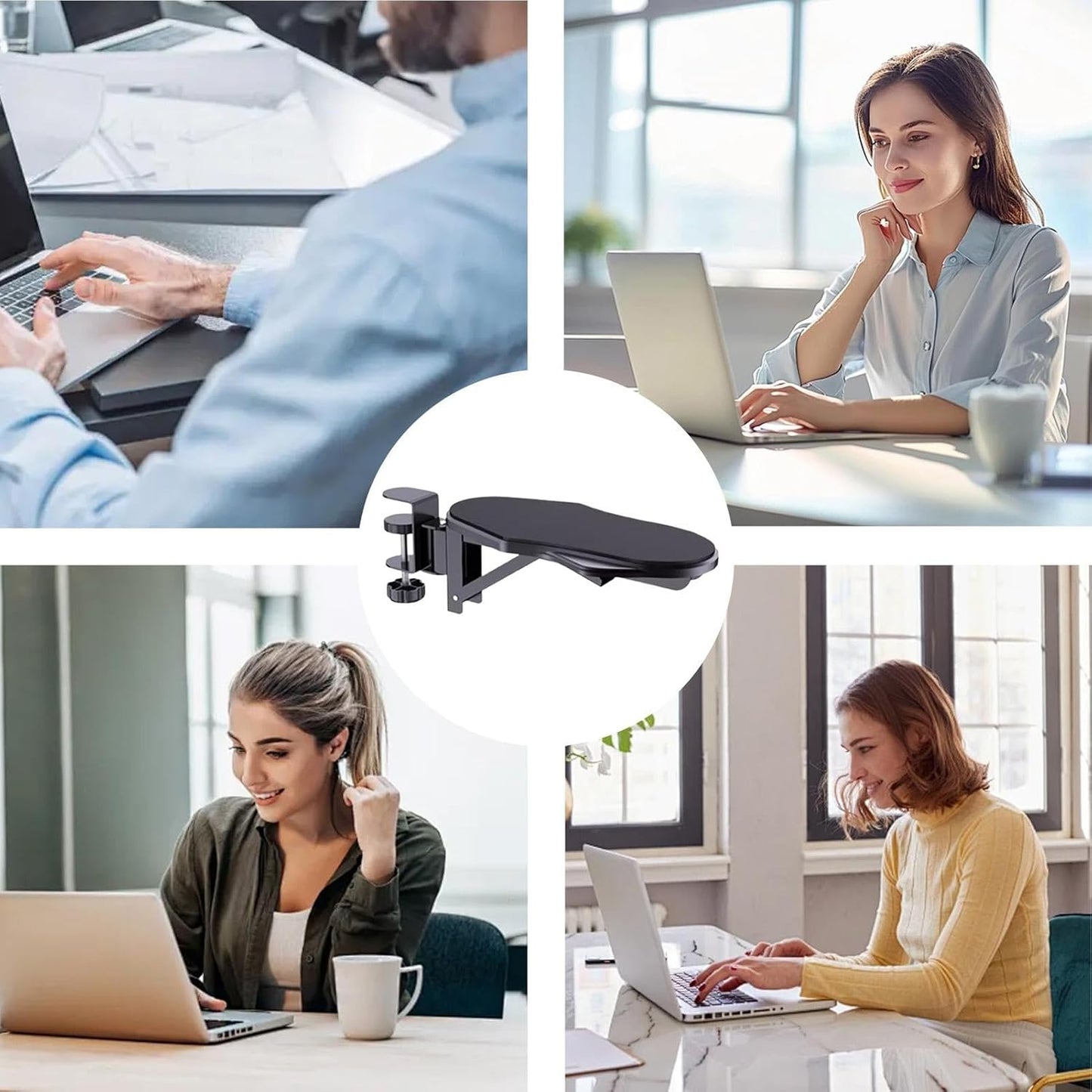 Computer Armrest for Desk, Ergonomic Elbow Support for Home Folding Rotating Model V1188-JAR60-00952-2