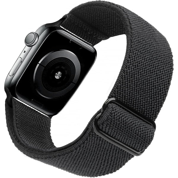 Compatible with Apple Watch Band 41mm 40mm 38mm Adjustable Stretchy Sport Strap for Men Women Black V1188-MA05-11459