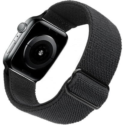 Compatible with Apple Watch Band 41mm 40mm 38mm Adjustable Stretchy Sport Strap for Men Women Black V1188-MA05-11459