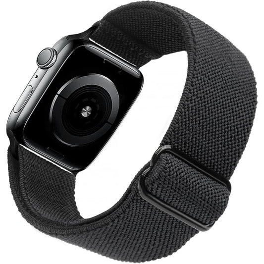 Compatible with Apple Watch Band 41mm 40mm 38mm Adjustable Stretchy Sport Strap for Men Women Black V1188-MA05-11459