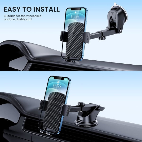 Universal Car Phone Holder with Military Suction Cup, 360 degrees Rotation, Dashboard Mount for GPS \u0026 V1188-MA05-12562