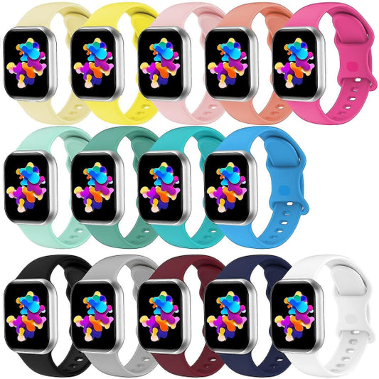 Soft Silicone Sports Bands Compatible with Apple Watch 40mm 38mm 41mm Series 7/6/5/4 Women Men V1188-MA05-16744
